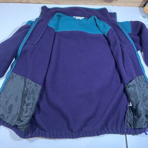 Vintage Columbia Colorblock Full Zip Fleece Jacket Made In USA Men's Medium - Picture 9 of 14